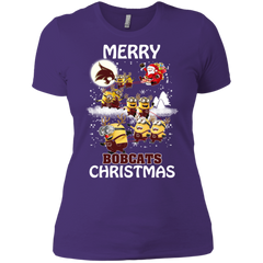 Texas State Bobcats Ugly Christmas Sweaters Minions Santa Claus Merry Christmas Ladies' Shirt - The White Eagles
