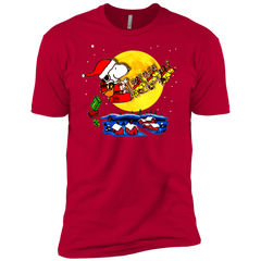 Snoopy Santa Claus Christmas The Peanuts Movie Men's Sleeve Shirt - The White Eagles