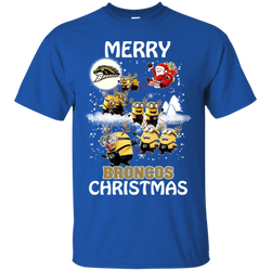 Western Michigan Broncos Ugly Christmas Sweaters Minions Santa Claus Merry Christmas Cotton T-Shirt - The White Eagles