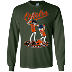 Baltimore Orioles Baseball Rick And Morty LS Cotton T-Shirt - The White Eagles