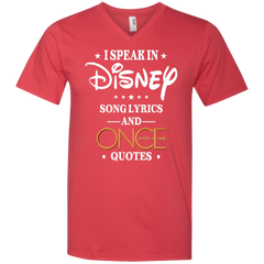 I Speak In Disney Song Lyrics And Once Upon A Time Quotes Shirt Men's V-Neck T-Shirt - The White Eagles