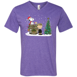 New Orleans Saints Snoopy The Peanuts Ugly Christmas Sweater  Super Bowl Men's V-Neck T-Shirt - The White Eagles