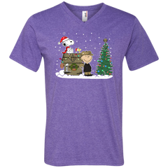 New Orleans Saints Snoopy The Peanuts Ugly Christmas Sweater  Super Bowl Men's V-Neck T-Shirt - The White Eagles