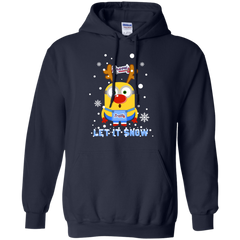 Minion Atlanta Braves  Ugly Christmas Sweaters Let It Snow Hoodie - The White Eagles