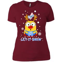 Minion Los Angeles Dodgers  Ugly Christmas Sweaters Let It Snow Ladies' Shirt - The White Eagles