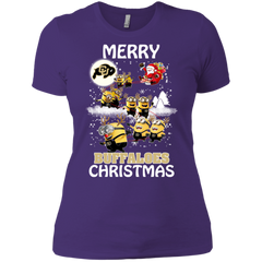 Colorado Buffaloes Ugly Christmas Sweaters Minions Santa Claus Merry Christmas Ladies' Shirt - The White Eagles