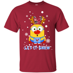 Minion Eastern Washington Eagles Ugly Christmas Sweaters Let It Snow Cotton T-Shirt - The White Eagles