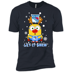 Minion New York Rangers Ugly Christmas Sweaters Let It Snow Men's Sleeve Shirt - The White Eagles