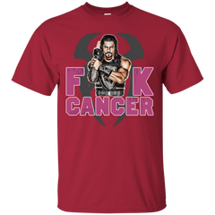Roman Reigns Fuck Cancer Breast Cancer Awareness Cotton T-Shirt - The White Eagles