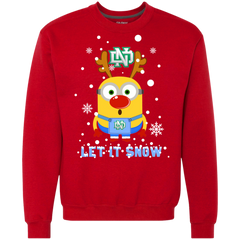 Minion North Dakota Fighting Hawks Ugly Christmas Sweaters Let It Snow Sweatshirt - The White Eagles