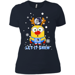 Minion Holy Cross Crusaders Ugly Christmas Sweaters Let It Snow Ladies' Shirt - The White Eagles