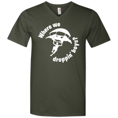 Fortnite Where We Droppin Men's V-Neck T-Shirt - The White Eagles