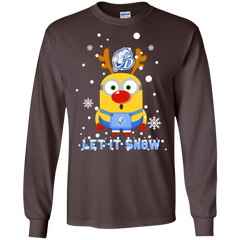 Minion Drake Bulldogs Ugly Christmas Sweaters Let It Snow LS Cotton T-Shirt - The White Eagles