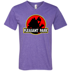 Fortnite Battle Royale Pleasant Park Jurassic Park Men's V-Neck T-Shirt - The White Eagles
