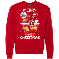 New Mexico State Aggies Ugly Christmas Sweaters Minions Santa Claus Merry Christmas Sweatshirt - The White Eagles