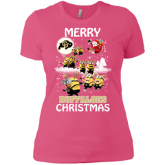Colorado Buffaloes Ugly Christmas Sweaters Minions Santa Claus Merry Christmas Ladies' Shirt - The White Eagles
