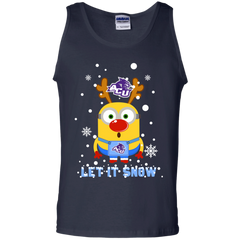 Minion Abilene Christian Wildcats Ugly Christmas Sweaters Let It Snow Tank Top - The White Eagles