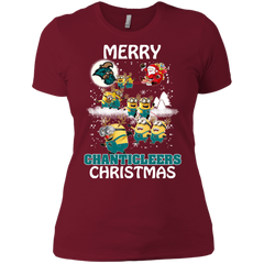 Coastal Carolina Chanticleers Ugly Christmas Sweaters Minions Santa Claus Merry Christmas Ladies' Shirt - The White Eagles
