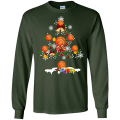 Christmas Is Coming Basketball Santa Claus Ugly Christmas Sweater LS Cotton T-Shirt - The White Eagles