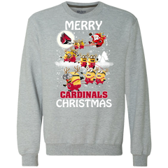 Ball State Cardinals T Shirts Minions Santa Claus Merry Christmas Sweatshirt - The White Eagles