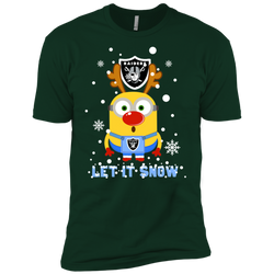 Minion Oakland Raiders Ugly Christmas Sweaters Let It Snow Men's Sleeve Shirt - The White Eagles