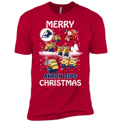 Akron Zips Ugly Christmas Sweaters Minions Santa Claus Merry Christmas Men's Sleeve Shirt - The White Eagles