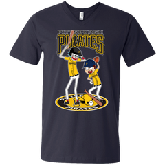 Pittsburgh Pirates Baseball Rick And Morty Men's V-Neck T-Shirt - The White Eagles