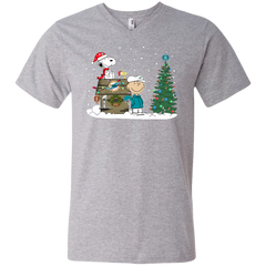 Miami Dolphins Snoopy The Peanuts Ugly Christmas Sweater  Super Bowl Men's V-Neck T-Shirt - The White Eagles