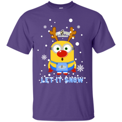 Minion Calpoly Mustangs Ugly Christmas Sweaters Let It Snow Cotton T-Shirt - The White Eagles