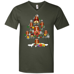 Christmas Is Coming Football Santa Claus Ugly Christmas Sweater Men's V-Neck T-Shirt - The White Eagles