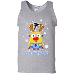 Minion Atlanta Falcons Ugly Christmas Sweaters Let It Snow Tank Top - The White Eagles