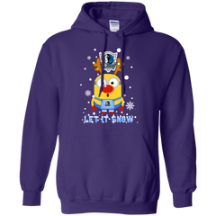 Minion Dallas Mavericks Ugly Christmas Sweaters Let It Snow Hoodie - The White Eagles
