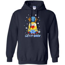 Minion Columbia Lions Ugly Christmas Sweaters Let It Snow Hoodie - The White Eagles