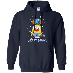 Minion Columbia Lions Ugly Christmas Sweaters Let It Snow Hoodie - The White Eagles
