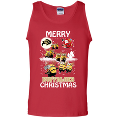 Colorado Buffaloes Ugly Christmas Sweaters Minions Santa Claus Merry Christmas Tank Top - The White Eagles