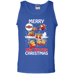 Arkansas State Red Wolves T Shirts Minions Santa Claus Merry Christmas Tank Top - The White Eagles