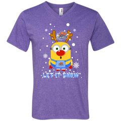 Minion Bucknell Bison Ugly Christmas Sweaters Let It Snow Men's V-Neck T-Shirt - The White Eagles