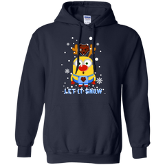 Minion Brown Bears Ugly Christmas Sweaters Let It Snow Hoodie - The White Eagles
