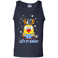 Minion Delaware State Hornets Ugly Christmas Sweaters Let It Snow Tank Top - The White Eagles