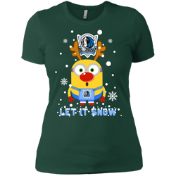 Minion Dallas Mavericks Ugly Christmas Sweaters Let It Snow Ladies' Shirt - The White Eagles