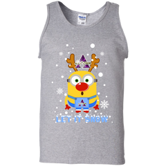 Minion Alcorn State Braves Ugly Christmas Sweaters Let It Snow Tank Top - The White Eagles