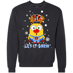 Minion Cincinnati Bengals Ugly Christmas Sweaters Let It Snow Sweatshirt - The White Eagles
