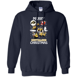 Colorado Buffaloes Ugly Christmas Sweaters Minions Santa Claus Merry Christmas Hoodie - The White Eagles