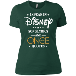 I Speak In Disney Song Lyrics And Once Upon A Time Quotes Shirt Ladies' Shirt - The White Eagles