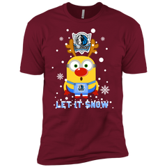 Minion Dallas Mavericks Ugly Christmas Sweaters Let It Snow Men's Sleeve Shirt - The White Eagles