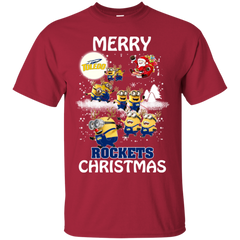 Toledo Rockets Ugly Christmas Sweaters Minions Santa Claus Merry Christmas Cotton T-Shirt - The White Eagles