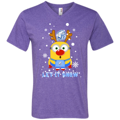 Minion Drake Bulldogs Ugly Christmas Sweaters Let It Snow Men's V-Neck T-Shirt - The White Eagles