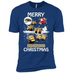 Western Michigan Broncos Ugly Christmas Sweaters Minions Santa Claus Merry Christmas Men's Sleeve Shirt - The White Eagles