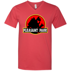 Fortnite Battle Royale Pleasant Park Jurassic Park Men's V-Neck T-Shirt - The White Eagles