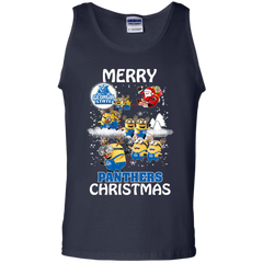Georgia State Panthers Ugly Christmas Sweaters Minions Santa Claus Merry Christmas Tank Top - The White Eagles